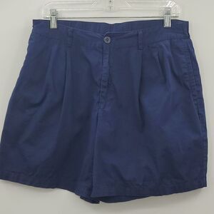 BangBang Relaxed Fit Pleated Shorts Navy Blue